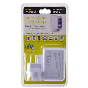 USB Power Adaptor 4 Port 240V USB Power Adaptor 4 Port 240V