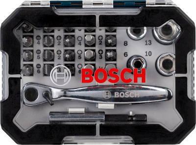Bosch 26 Piece Screwdriver Bit and Ratchet Set Bosch 26 Piece Screwdriver Bit and Ratchet Set
