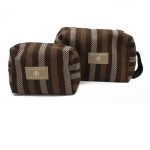 Aranda Weave Cosmetic Toiletry Bag Travel Set of 2 – Capri Cocoa Aranda Weave Cosmetic Toiletry Bag Travel Set of 2 – Capri Cocoa