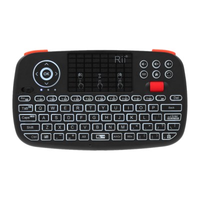 Rii Wireless Qwerty Backlit Gamepad Touchpad|Keyboard|Scroll Wheel Black Rii Wireless Qwerty Backlit Gamepad Touchpad|Keyboard|Scroll Wheel Black