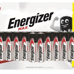 Energizer 1.5v MAX Alkaline AA Battery Card 12 Energizer 1.5v MAX Alkaline AA Battery Card 12
