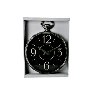 Clock Wall – Qtz – Pocket Watch – 29cm – Assorted – Silver Clock Wall – Qtz – Pocket Watch – 29cm – Assorted – Silver