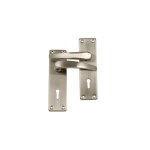 The Cabinet Shop – Lockset Ruby Steel Handle 6 ” – Satin Chrome The Cabinet Shop – Lockset Ruby Steel Handle 6 ” – Satin Chrome
