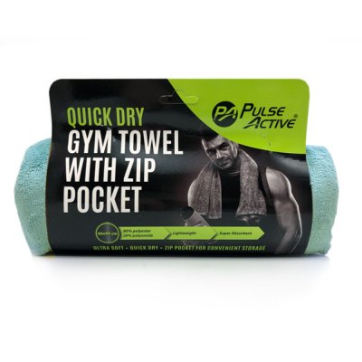 Fitness Gym Towel with Pocket – Teal Fitness Gym Towel with Pocket – Teal