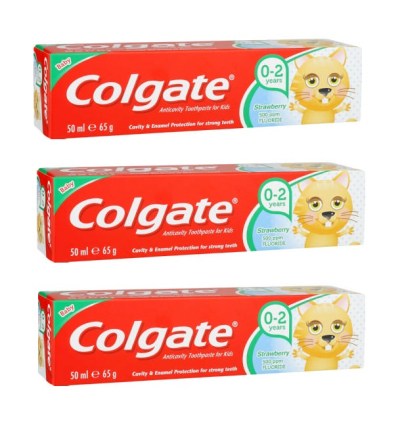 Colgate – Colgate Anti-Cavity Toothpaste Strawberry (3 x 50ml) Colgate – Colgate Anti-Cavity Toothpaste Strawberry (3 x 50ml)