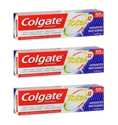 Colgate – Total 12 Advanced Whitening Toothpaste (3 x 75ml) Colgate – Total 12 Advanced Whitening Toothpaste (3 x 75ml)