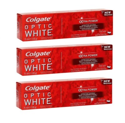 Colgate – Optic White Extra Power Paste Toothpaste (3 x75ml) Colgate – Optic White Extra Power Paste Toothpaste (3 x75ml)