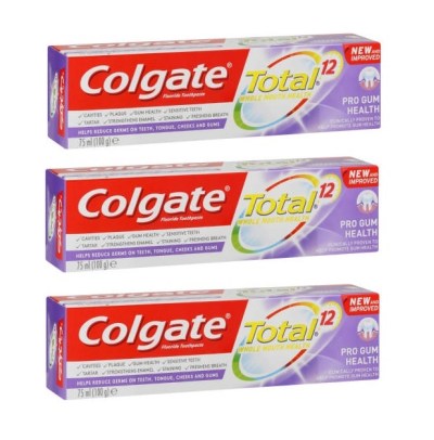 Colgate – Colgate Total 12 Pro Gum Health Fluoride Toothpaste (3 x 100g) Colgate – Colgate Total 12 Pro Gum Health Fluoride Toothpaste (3 x 100g)