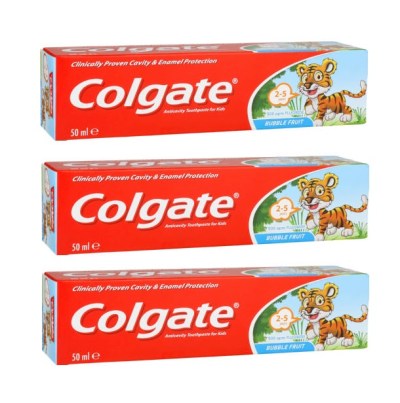 Colgate – Anticavity Toothpaste For Kids (Bubblefruit) (3 x 50ml) Colgate – Anticavity Toothpaste For Kids (Bubblefruit) (3 x 50ml)