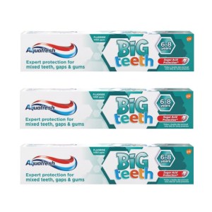 Aquafresh – Big Teeth Toothpaste for 6 – 8 Year olds (3 x 50ml) Aquafresh – Big Teeth Toothpaste for 6 – 8 Year olds (3 x 50ml)