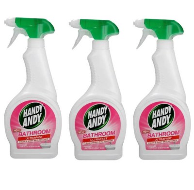 Handy Andy – Bathroom Cleaner Spray Pink Grapefruit – 3 x 500ml Handy Andy – Bathroom Cleaner Spray Pink Grapefruit – 3 x 500ml