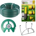 Hose Pipe Set (30m) with Fittings, Pyramid Sprinkler & Steel Hose Bracket Hose Pipe Set (30m) with Fittings, Pyramid Sprinkler & Steel Hose Bracket