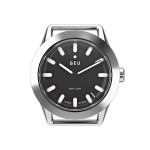 Beu Brushed Steel Case And Lava Black Face Beu Brushed Steel Case And Lava Black Face