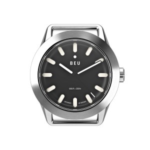 Beu Brushed Steel Case And Lava Black Face Beu Brushed Steel Case And Lava Black Face