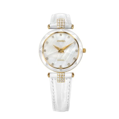 Jowissa Facet Strass Swiss Ladies Watch – White & Gold Jowissa Facet Strass Swiss Ladies Watch – White & Gold
