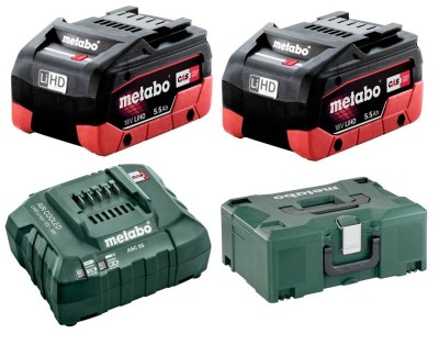 Metabo – 2 x Batteries (5.5Ah) and Charger Combo Set in MetaLoc Case Metabo – 2 x Batteries (5.5Ah) and Charger Combo Set in MetaLoc Case