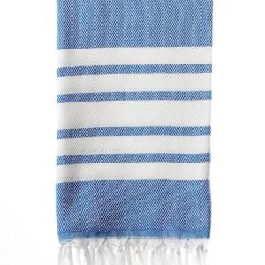 Turkish Bath / Beach Towel – Herringbone (100x180cm) – Blue and White Turkish Bath / Beach Towel – Herringbone (100x180cm) – Blue and White