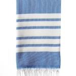 Turkish Bath / Beach Towel – Herringbone (100x180cm) – Blue and White Turkish Bath / Beach Towel – Herringbone (100x180cm) – Blue and White