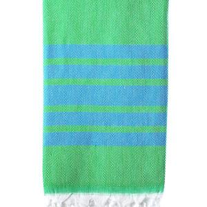 Turkish Bath / Beach Towel – Herringbone (100x180cm) – Green and Blue Turkish Bath / Beach Towel – Herringbone (100x180cm) – Green and Blue