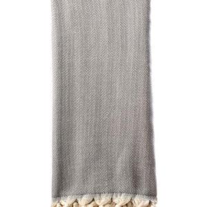 Turkish Throw / Blanket – Herringbone (220x240cm) – Dark Grey Turkish Throw / Blanket – Herringbone (220x240cm) – Dark Grey