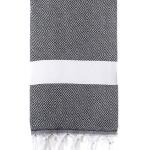Turkish Bath / Beach Towel (100% Cotton) – Diamanta (100x180cm) – Black Turkish Bath / Beach Towel (100% Cotton) – Diamanta (100x180cm) – Black