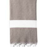 Turkish Bath / Beach Towel (100% Cotton) – Diamanta (100x180cm) – Coffee Turkish Bath / Beach Towel (100% Cotton) – Diamanta (100x180cm) – Coffee