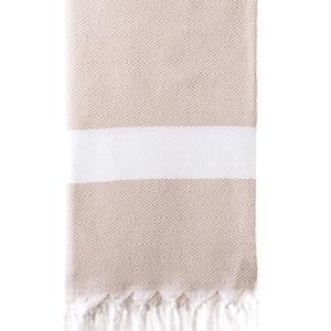 Turkish Bath / Beach Towel (100% Cotton) – Diamanta (100x180cm) – Sand Turkish Bath / Beach Towel (100% Cotton) – Diamanta (100x180cm) – Sand