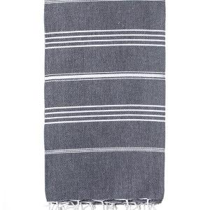 Turkish Bath / Beach Towel – Elim (100x180cm) – Black Turkish Bath / Beach Towel – Elim (100x180cm) – Black
