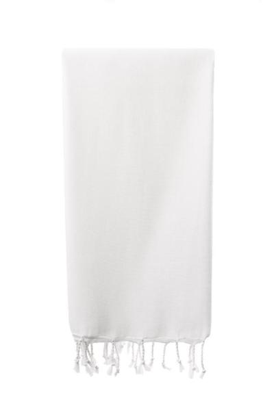 Turkish Bath / Beach Towel – Elim (100x180cm) – White Turkish Bath / Beach Towel – Elim (100x180cm) – White