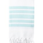 Turkish Bath / Beach Towel – Herringbone (100x180cm) – White and Mint Turkish Bath / Beach Towel – Herringbone (100x180cm) – White and Mint