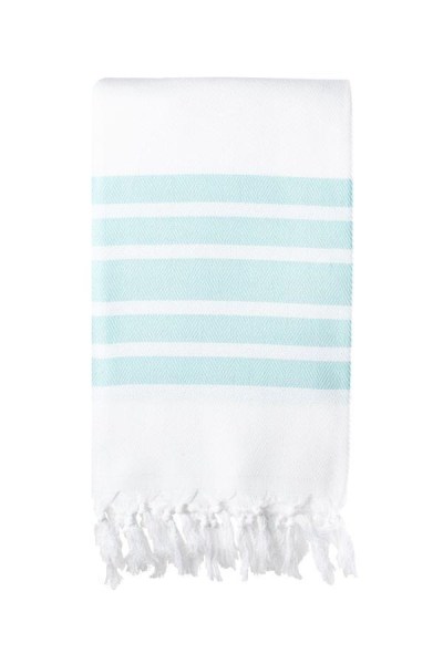 Turkish Bath / Beach Towel – Herringbone (100x180cm) – White and Mint Turkish Bath / Beach Towel – Herringbone (100x180cm) – White and Mint