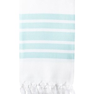 Turkish Bath / Beach Towel – Herringbone (100x180cm) – White and Mint Turkish Bath / Beach Towel – Herringbone (100x180cm) – White and Mint