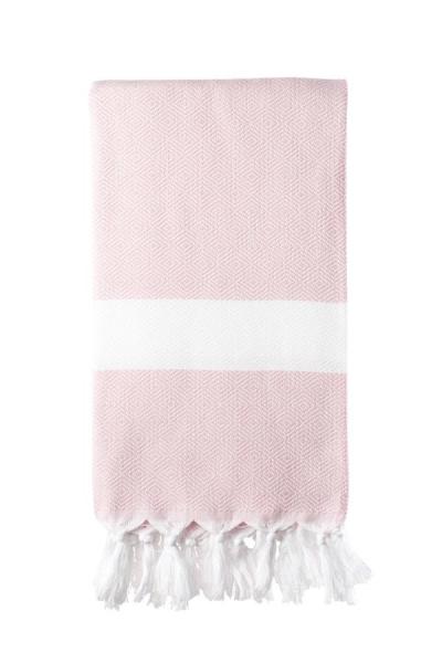 Turkish Bath / Beach Towel (100% Cotton)-Diamanta (100x180cm) – Light Pink Turkish Bath / Beach Towel (100% Cotton)-Diamanta (100x180cm) – Light Pink