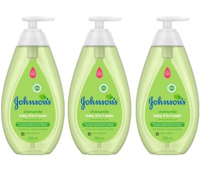 Johnson’s – Baby 3-in-1 Wash Chamomile (3 x 500ml) Johnson’s – Baby 3-in-1 Wash Chamomile (3 x 500ml)