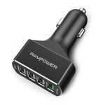 RAVPOWER 4 Port 54W 1xQC3.0|3xUSB Car Charger – Black RAVPOWER 4 Port 54W 1xQC3.0|3xUSB Car Charger – Black