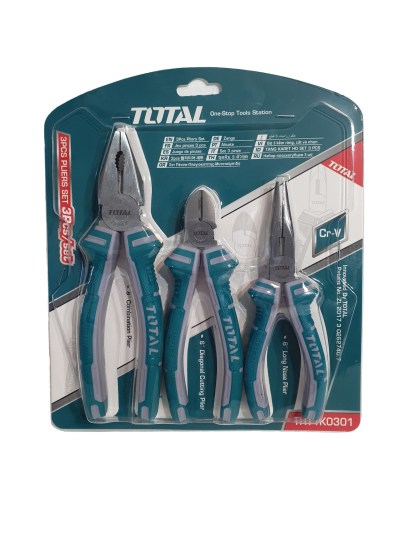 Total Tools 3 Piece Plier Set Total Tools 3 Piece Plier Set