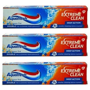 Aquafresh – Extreme Clean Deep Action Toothpaste (3 x 75ml) Aquafresh – Extreme Clean Deep Action Toothpaste (3 x 75ml)