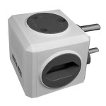 Dual USB charger with multi sockets – Grey Dual USB charger with multi sockets – Grey