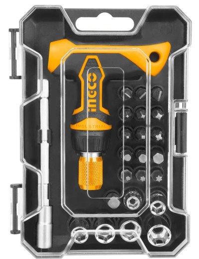 Ingco – 24 Piece Interchangeable T-handle Screwdriver & Socket Set Ingco – 24 Piece Interchangeable T-handle Screwdriver & Socket Set