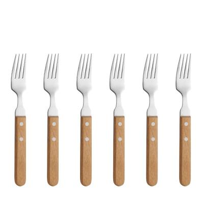 Amefa Steak Forks Wood 6 Piece Amefa Steak Forks Wood 6 Piece