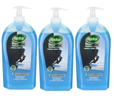 Radox – Xhilarate (Man X) Shower Gel / Body Wash (3 x 750ml) Radox – Xhilarate (Man X) Shower Gel / Body Wash (3 x 750ml)