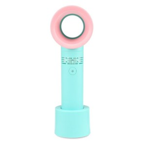 Bladeless Handheld Mini USB Fan – Blue & Pink Bladeless Handheld Mini USB Fan – Blue & Pink