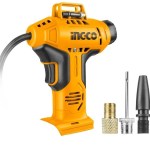 INGCO – Auto Air Compressor with Adaptors (Lithium-Ion – P20S Range) – 20V INGCO – Auto Air Compressor with Adaptors (Lithium-Ion – P20S Range) – 20V