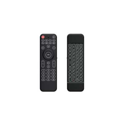 Rii 2in1 Dual-sided Qwerty Airmouse Wireless Remote Black Rii 2in1 Dual-sided Qwerty Airmouse Wireless Remote Black