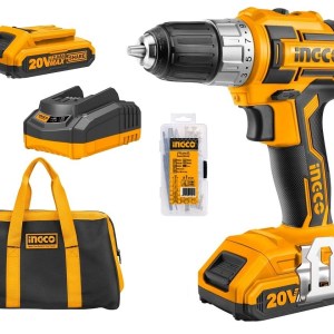 Ingco – Cordless Drill, 2 x 2Ah Batteries, Charger, Bag & Accessory Set Ingco – Cordless Drill, 2 x 2Ah Batteries, Charger, Bag & Accessory Set