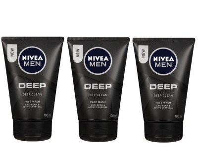 Nivea Men – Face Cleanser Gel Deep (3 x 100ml) Nivea Men – Face Cleanser Gel Deep (3 x 100ml)