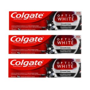 Colgate – Optic White Toothpaste Charcoal (3 x 75ml) Colgate – Optic White Toothpaste Charcoal (3 x 75ml)