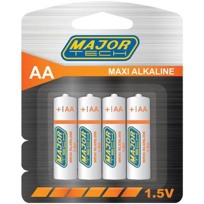 Major Tech – LR6-BP4 AA Maxi Alkaline Battery (Box of 48 Batteries) Major Tech – LR6-BP4 AA Maxi Alkaline Battery (Box of 48 Batteries)