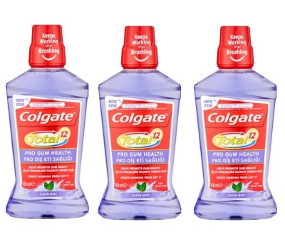 Colgate – Total Pro Gum Health Mouthwash – Clean Mint (3 x 500ml) Colgate – Total Pro Gum Health Mouthwash – Clean Mint (3 x 500ml)