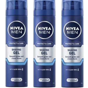Nivea Men – Protect & Care Shaving Gel – Smooth Glide (3 x 200ml) Nivea Men – Protect & Care Shaving Gel – Smooth Glide (3 x 200ml)